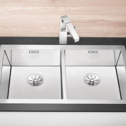 Évier 2 bacs - CLARON 400/400-IF - BLANCO GmbH + Co KG - sans égouttoir / en inox / encastrable