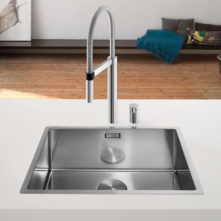 Évier 1 bac - 400/550-T-U - BLANCO GmbH + Co KG - sans égouttoir / en inox / encastrable