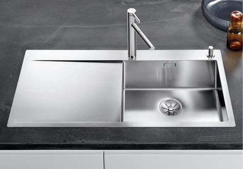 Évier 1 bac - FLOW XL 6 S-IF - BLANCO GmbH + Co KG - avec égouttoir / en inox / encastrable