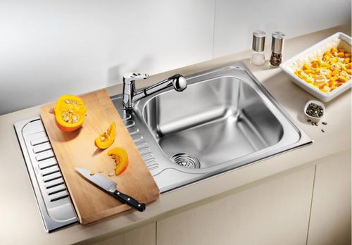 Évier 1 bac - TIPO XL 6 S - BLANCO GmbH + Co KG - avec égouttoir / en inox / encastrable