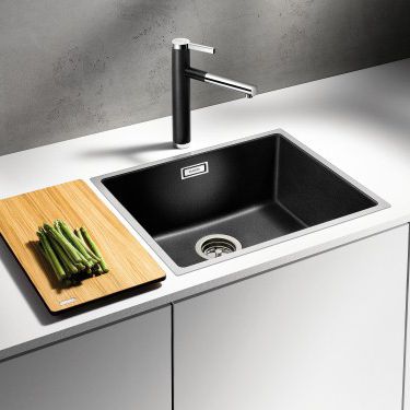 Évier 1 bac - SUBLINE 500-IF - BLANCO GmbH + Co KG - sans égouttoir / en inox / encastrable