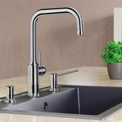 Mitigeur à poser - LIVIA-S - BLANCO GmbH + Co KG - en métal chromé / en laiton / de cuisine