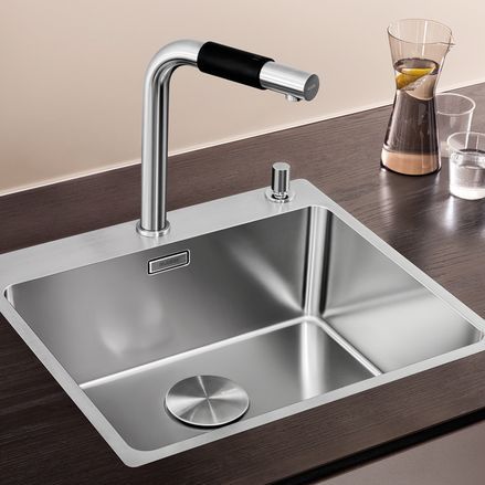 Évier 1 bac - ANDANO 500-IF/A - BLANCO GmbH + Co KG - sans égouttoir / en inox / encastrable
