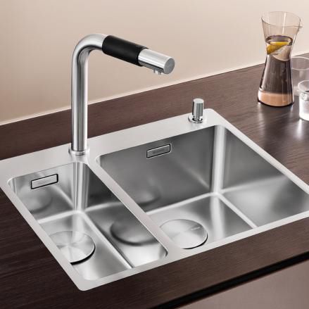 Évier 2 bacs - ANDANO 340/180-IF/A - BLANCO GmbH + Co KG - sans égouttoir / en inox / encastrable