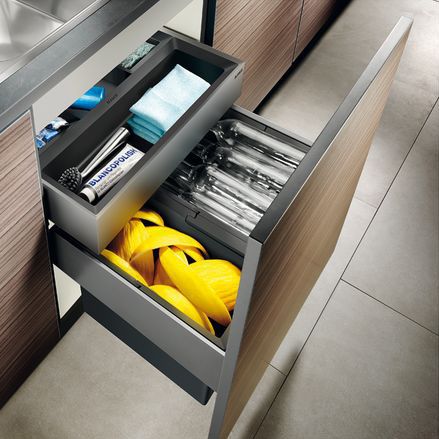 Poubelle de cuisine - SELECT 60/2 ORGA - BLANCO GmbH + Co KG - encastrable / en acier / contemporaine