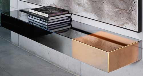 Console contemporaine - FIAMMETTA - B.M.B. snc - Spiegel - en bois laqué / rectangulaire / murale