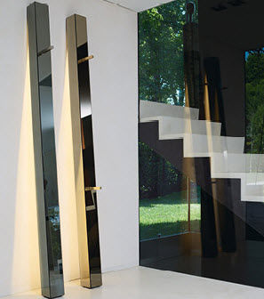Meuble d'entrée contemporain - TIZIO - B.M.B. snc - Spiegel - mural / en bois laqué / avec miroir