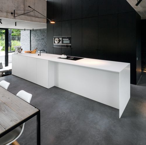 Cuisine contemporaine - ICOON - BORA Vertriebs GmbH & Co KG - en ciment / avec îlot