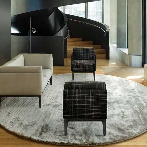 Fauteuil contemporain - LOUNGE SYSTEM - UNIFOR - en tissu / en cuir / en métal