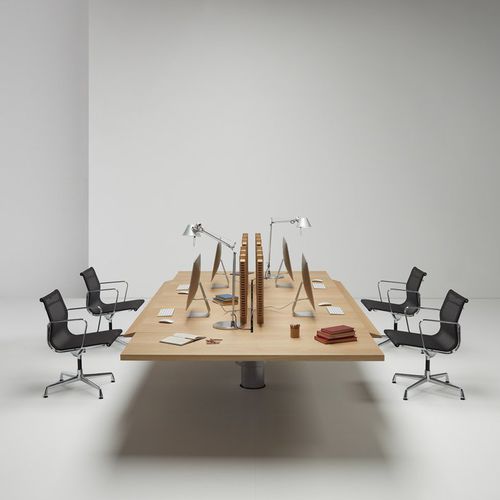 Bureau pour open space - TEAMER - UNIFOR - sur pied / de 4 à 8 personnes / contemporain