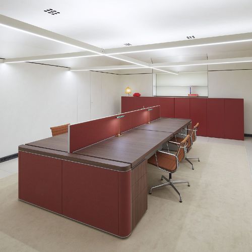 Bureau pour open space - SIGNUM - UNIFOR - sur pied / pour 2 personnes / pour 4 personnes