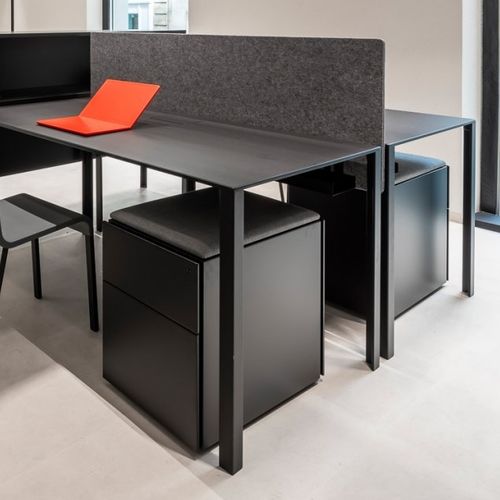 Caisson de bureau en métal - LESSLESS - UNIFOR - à 3 tiroirs / à roulettes / modulaire