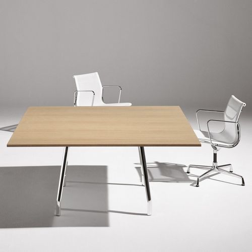 Table de réunion contemporaine - MDL SYSTEM - UNIFOR - en bois / en mélaminé / avec piètement en aluminium