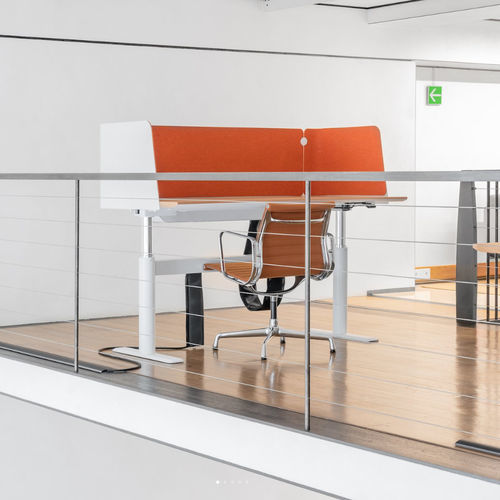 Bureau pour open space - ISATELLITI S200 - UNIFOR - sur pied / de 2 à 4 personnes / contemporain
