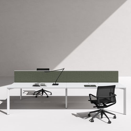 Bureau pour open space - FLIPPER BENCH - UNIFOR - sur pied / de 2 à 4 personnes / contemporain