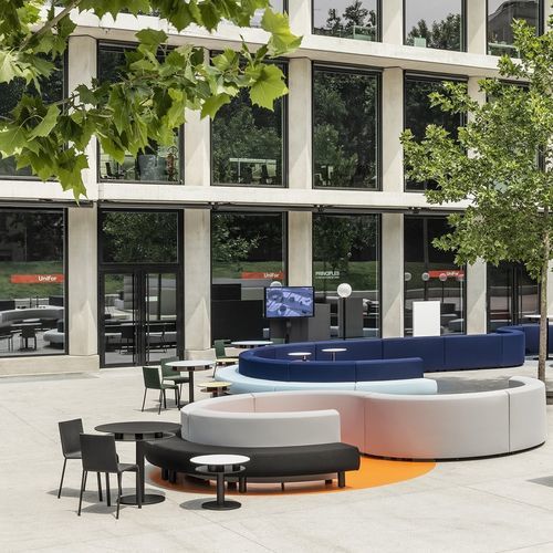 Canapé modulable - UNIFOR - d'angle / contemporain / en tissu