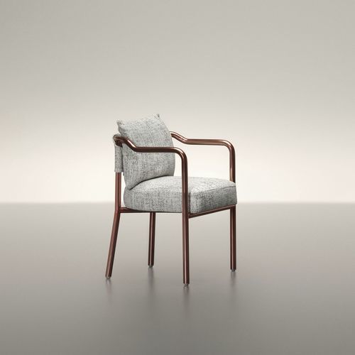 Chaise contemporaine - GIUDITTA - UNIFOR - d'intérieur / aluminium / en acier inoxydable poli
