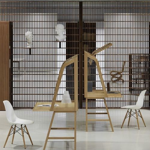 Bureau pour open space - SECRETELLO - UNIFOR - sur pied / contemporain / en bois