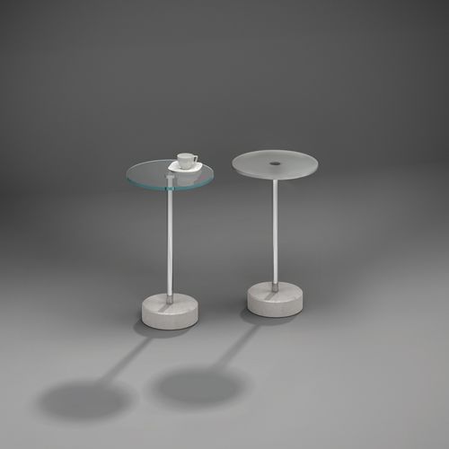 Guéridon contemporain - ROTON - Dreieck GmbH - en verre / en béton / rond