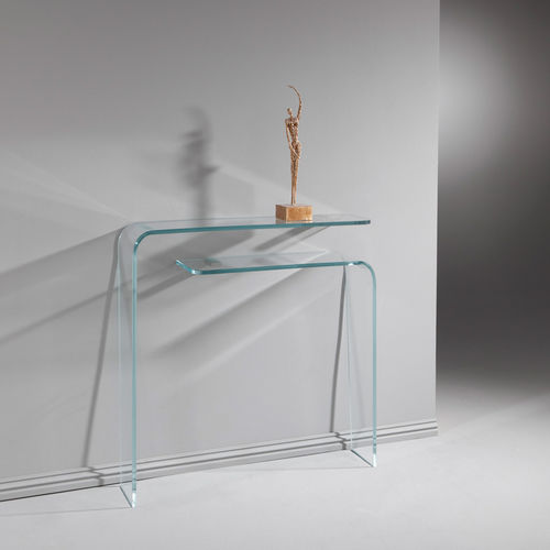 Console contemporaine - L-SOFT - Dreieck GmbH - en verre / rectangulaire / courbée