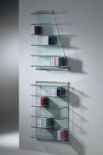 Étagère murale - Dreieck GmbH - contemporaine / en inox / en verre