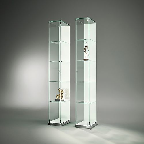 Vitrine contemporaine - FACTUM - Dreieck GmbH - en verre / en inox