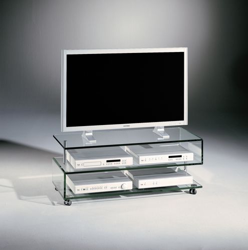 Meuble TV contemporain - JANUS X - Dreieck GmbH - hi-fi / sur mesure / avec roulettes