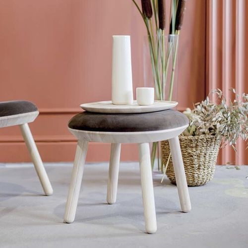 Ottoman contemporain - Naïve  - EMKO - en tissu / en cuir / en frêne