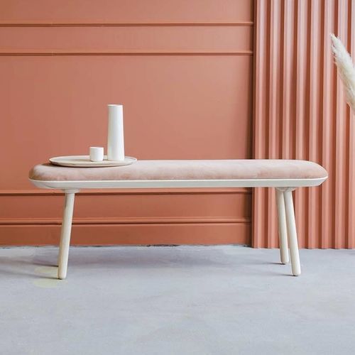 Banc contemporain - Na&iuml;ve - EMKO - en bois massif / en frêne / en tissu