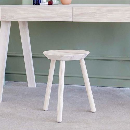 Tabouret contemporain - Naïve  - EMKO - en frêne / avec piètement en frêne / 3 pieds