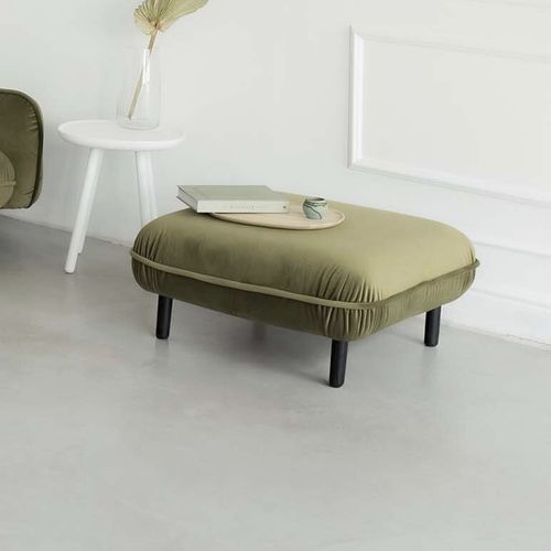 Pouf contemporain - Bean  - EMKO - en tissu / en bois / carré