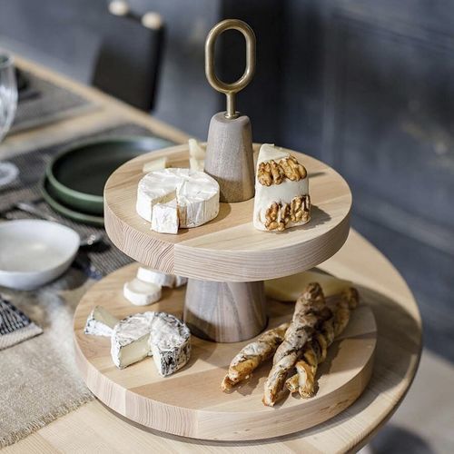 Centre de table en bois - BABEL - EMKO - en laiton / contemporain