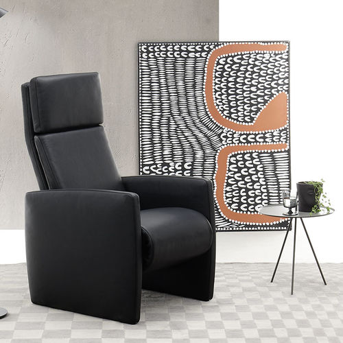 Fauteuil relax contemporain - EM 110 - Erpo Möbelwerk GmbH - en cuir / en tissu / avec repose-pieds