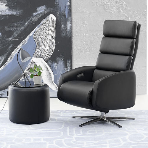 Fauteuil relax contemporain - EM 230 - Erpo Möbelwerk GmbH - en cuir / en tissu / avec repose-pieds