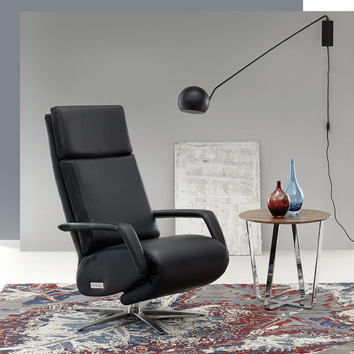 Fauteuil relax contemporain - EM 410 - Erpo Möbelwerk GmbH - en cuir / en tissu / avec repose-pieds