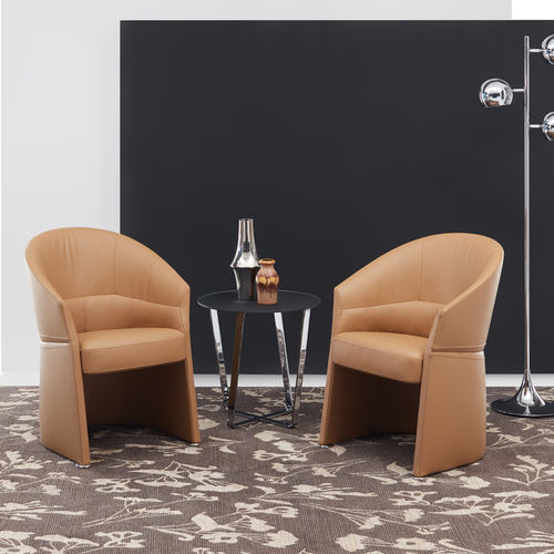 Fauteuil contemporain - CL 128 - Erpo Möbelwerk GmbH - en cuir / en tissu / gris