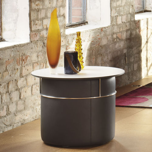 Table d'appoint contemporaine - CT 224.01 - Erpo Möbelwerk GmbH - en acier / en cuir / en stratifié