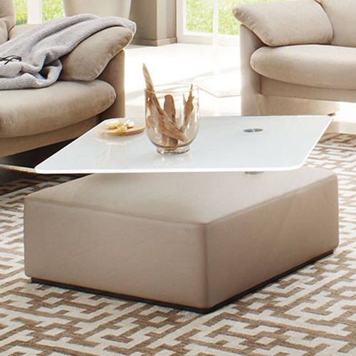 Table basse contemporaine - CT 224.03 - Erpo Möbelwerk GmbH - en verre / en cuir / en tissu