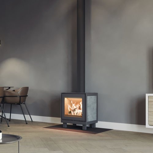 Poêle à bois - Max B - Altech - 0 - 5 kW / 5 kW - 10 kW / sur pieds