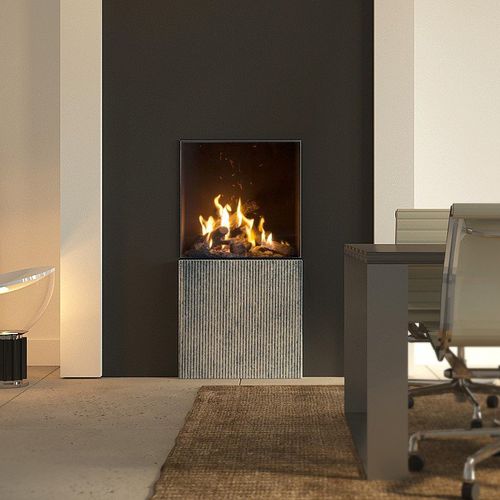 Cheminée à gaz - KALFIRE GP60/59F - Kalfire Fireplaces - hybride / encastrable / adossée
