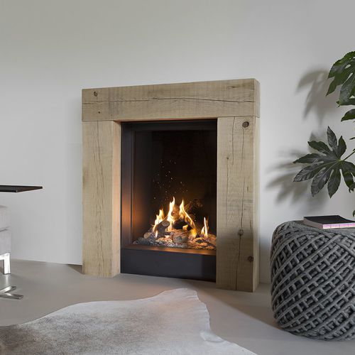 Cheminée à gaz - KALFIRE GP60/79F - Kalfire Fireplaces - murale / simple face / à foyer fermé