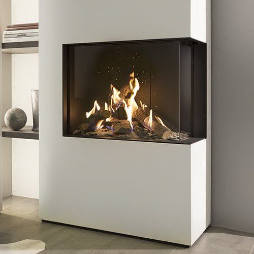 Cheminée à gaz naturel - KALFIRE GP65/55C - Kalfire Fireplaces - murale / d'angle / à 2 faces