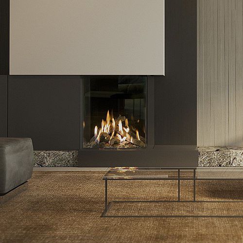 Cheminée à gaz naturel - KALFIRE GP65/75C - Kalfire Fireplaces - hybride / intégrée / simple face