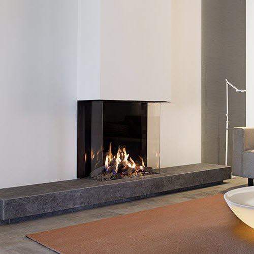 Cheminée à gaz - KALFIRE GP70/75S - Kalfire Fireplaces - hybride / à encastrer / à 3 faces