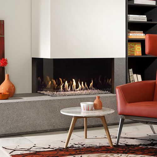 Cheminée à gaz naturel - KALFIRE G85/44C - Kalfire Fireplaces - à encastrer / d'angle / à 2 faces