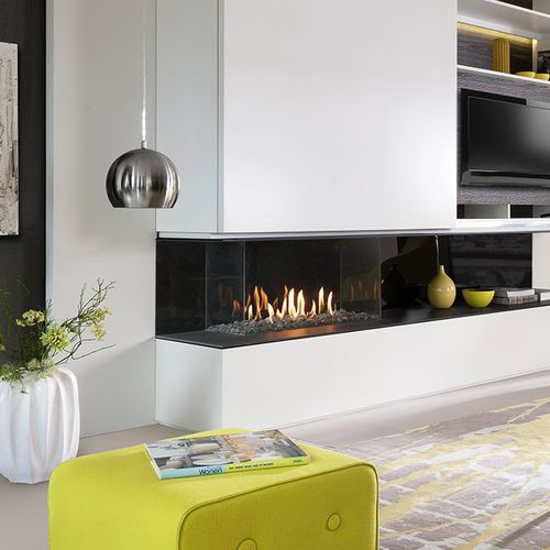 Cheminée à gaz naturel - KALFIRE G90/44S - Kalfire Fireplaces - à encastrer / à 3 faces / à foyer fermé