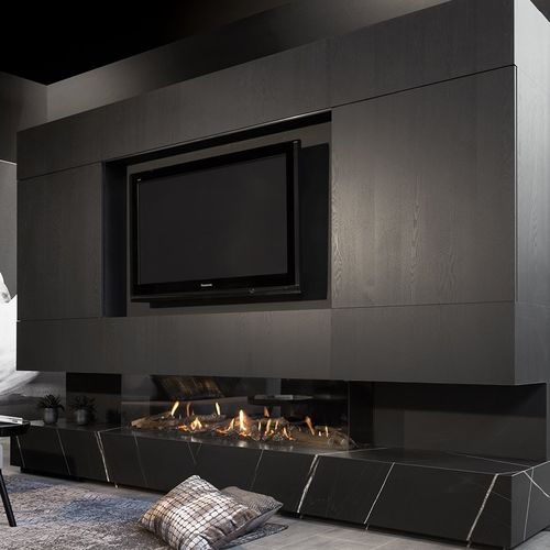 Cheminée à gaz naturel - KALFIRE G170/37S - Kalfire Fireplaces - encastrable / à 3 faces / à foyer fermé