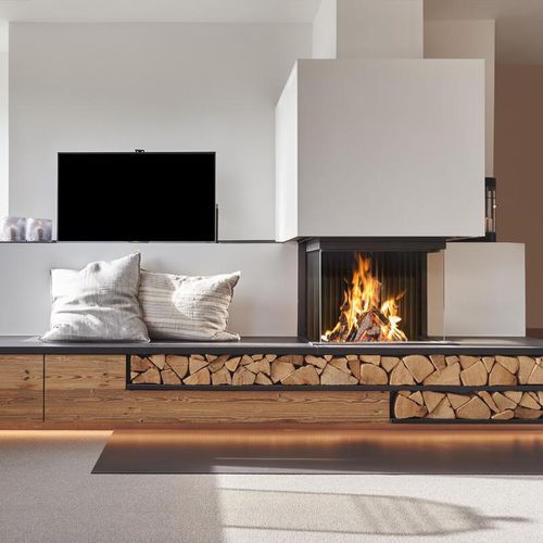 Cheminée à bois - KALFIRE W66/48S - Kalfire Fireplaces - encastrable / à 3 faces / à foyer fermé
