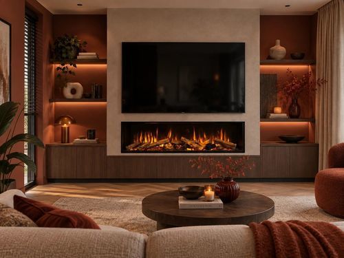 Cheminée électrique - E155/37F - Kalfire Fireplaces - encastrable / simple face / à foyer fermé