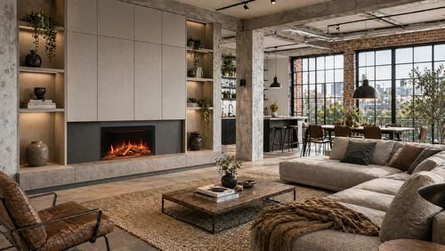 Cheminée électrique - E75/37F - Kalfire Fireplaces - encastrable / simple face / à foyer fermé